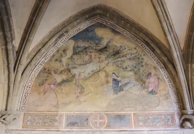 La Fuite en Égypte -peinture murale du cloître © Pôle Culturel d'Abondance