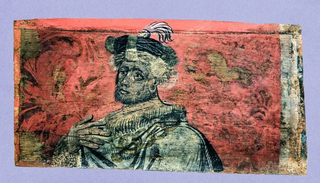Peinture provenant de la maison du Viguier exposée au Château de Puisserguier © ARESP
