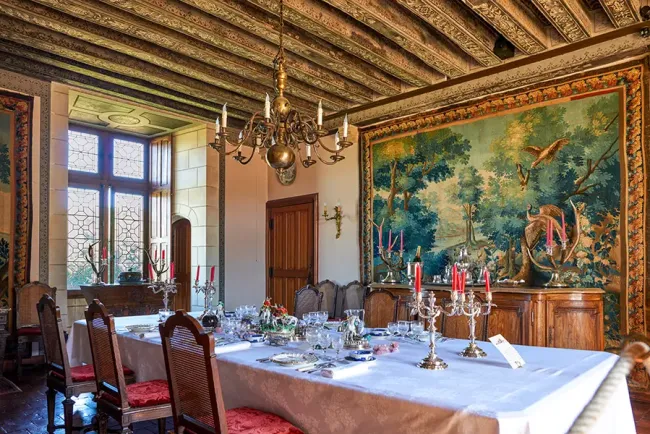 Salle à manger du Château de Montpoupon © Quentin de Louvencourt