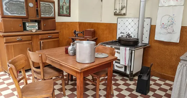 Reconstitution de maison ouvrière des Mines de Lorraine Neufchef  © musée des mines de fer de Lorraine