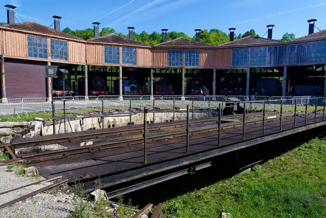 Rotonde des Locomotives au musée vivant du chemin de fer © J. Rauzier