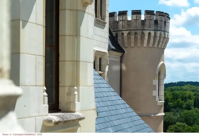 Fenêtre renaissance au domaine de Candé © Christophe Raimbault CD37