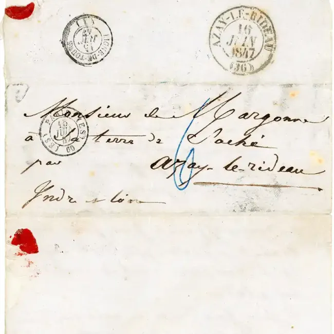 Lettre de Balzac à M. de Margonne au musée Balzac © CD37