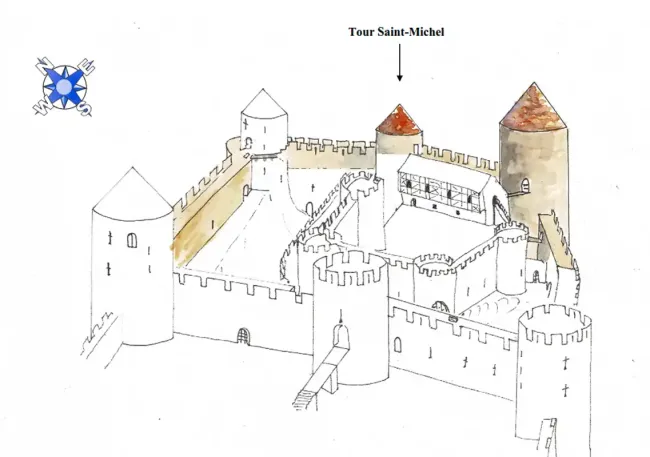Hypothèse dernière étape construction du château de Coudray-Salbart © Michel Rodon